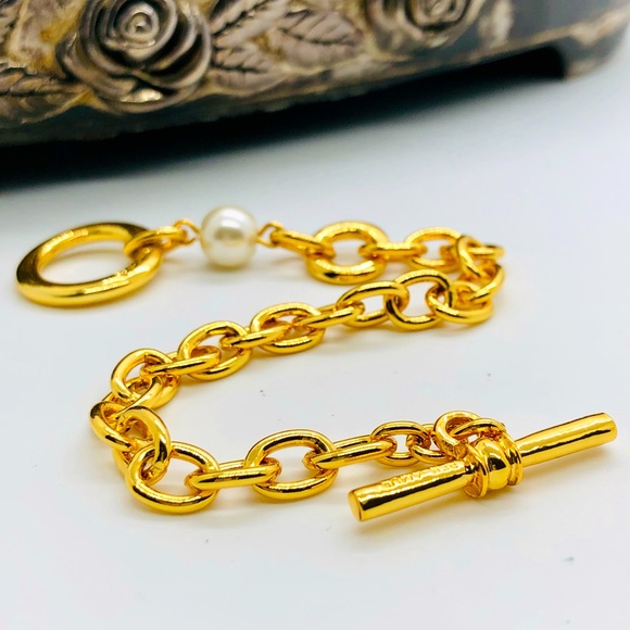 Designer Gold Tone Bracelet Ben Amun